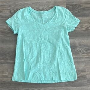 Aqua V-Neck Women's Top